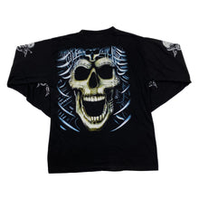 Load image into Gallery viewer, Gothic Fantasy Horror Tribal Skull Graphic Long Sleeve T-Shirt
