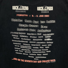 Load image into Gallery viewer, ROCK IM PARK 2003 &quot;And On The Seventh Day God Created Rock&quot; Festival T-Shirt
