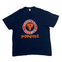 Load image into Gallery viewer, POPEYES “Louisiana Kitchen” Fast Food Restaurant Spellout Graphic T-Shirt
