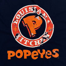 Load image into Gallery viewer, POPEYES “Louisiana Kitchen” Fast Food Restaurant Spellout Graphic T-Shirt

