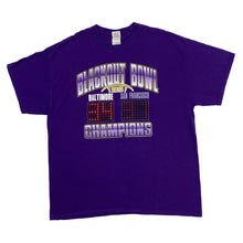 Load image into Gallery viewer, BLACKOUT BOWL CHAMPIONS (2013) “Baltimore vs. San Francisco” Football Graphic T-Shirt
