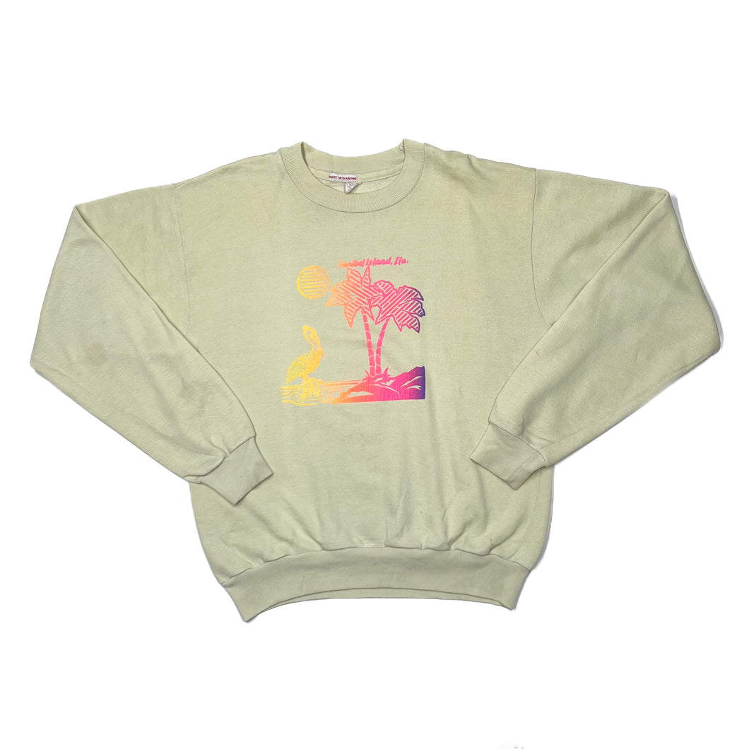 SANIBEL ISLAND, FLORIDA Souvenir Graphic Spellout Crewneck Sweatshirt