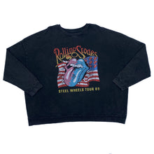 Load image into Gallery viewer, Bravado THE ROLLING STONES “Steel Wheels Tour 89” Rock Band Stonewashed Sweatshirt
