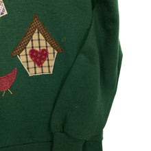Load image into Gallery viewer, Vintage 90’s Grandma Embroidered Birdhouse Check Crewneck Sweatshirt
