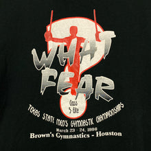 Load image into Gallery viewer, WHAT FEAR? (1996) “Texas State Men’s Gymnastics Championships” Single Stitch T-Shirt
