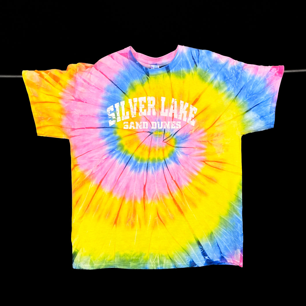 SILVER LAKE SAND DUNES Souvenir Graphic Spiral Tie Dye T-Shirt