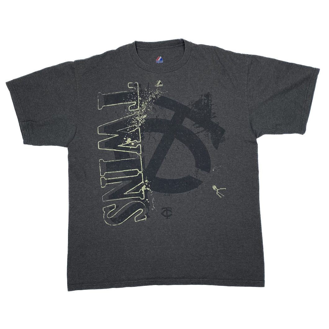 Majestic MLB MINNESOTA TWINS Baseball Spellout Graphic T-Shirt