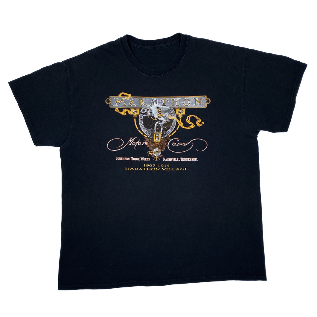 MARATHON VILLAGE “Nashville, Tennessee” Biker Souvenir Spellout Graphic T-Shirt