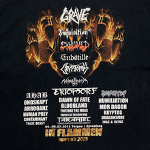 Load image into Gallery viewer, IN FLAMMEN Open Air 2023 Graphic Heavy Metal Band Festival Lineup T-Shirt
