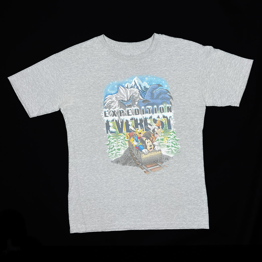 Disneyland EXPEDITION EVEREST Cartoon Souvenir Spellout Graphic T-Shirt