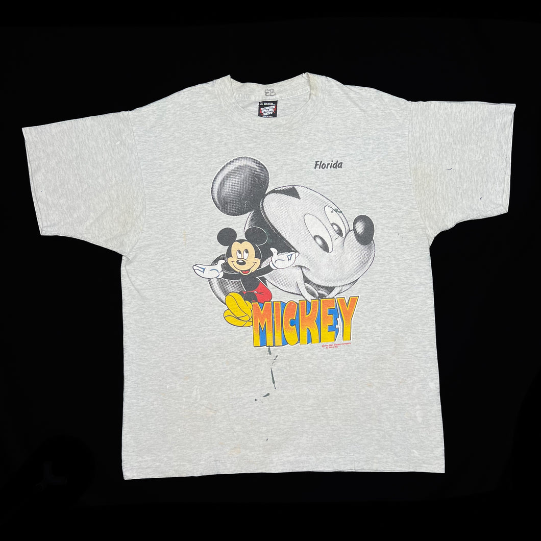 Screen Stars Disney MICKEY “Florida” Cartoon Souvenir Graphic Single Stitch T-Shirt