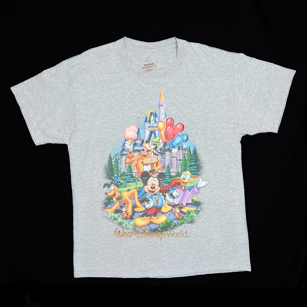 Hanes WALT DISNEY WORLD Souvenir Character Spellout Graphic T-Shirt