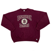 Load image into Gallery viewer, BISMARCK DEMONS College Sports Spellout Graphic Crewneck Sweatshirt
