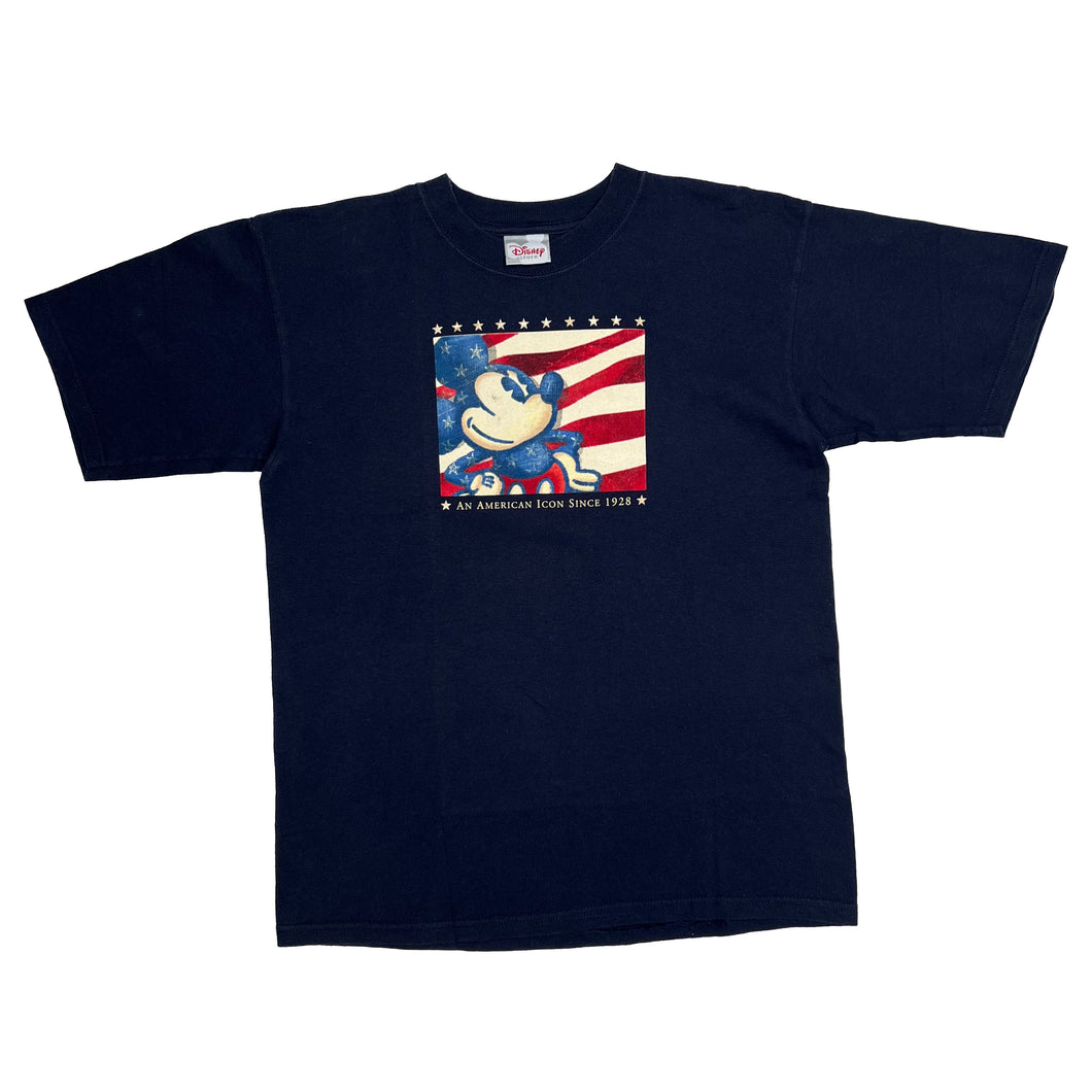 DISNEY Mickey Mouse “An American Icon Since 1928” Spellout Graphic T-Shirt