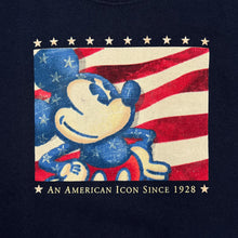 Load image into Gallery viewer, DISNEY Mickey Mouse “An American Icon Since 1928” Spellout Graphic T-Shirt
