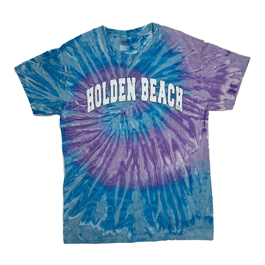 HOLDEN BEACH Souvenir Spellout Graphic Tie Dye T-Shirt