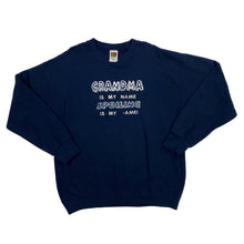Load image into Gallery viewer, GRANDMA IS MY NAME SPOILING IS MY GAME! Embroidered Crewneck Sweatshirt

