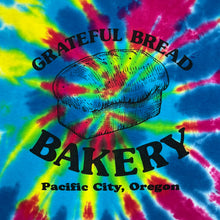 Load image into Gallery viewer, GRATEFUL BREAD BAKERY “Pacific City, Oregon” Souvenir Graphic Tie Dye T-Shirt
