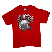 Load image into Gallery viewer, NCAA OHIO STATE BUCKEYES College Football Sports Helmet Spellout Graphic T-Shirt
