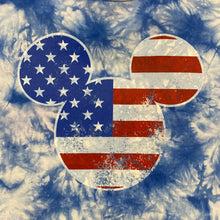 Load image into Gallery viewer, DISNEY Mickey Mouse USA Flag Logo Graphic Tie Dye T-Shirt
