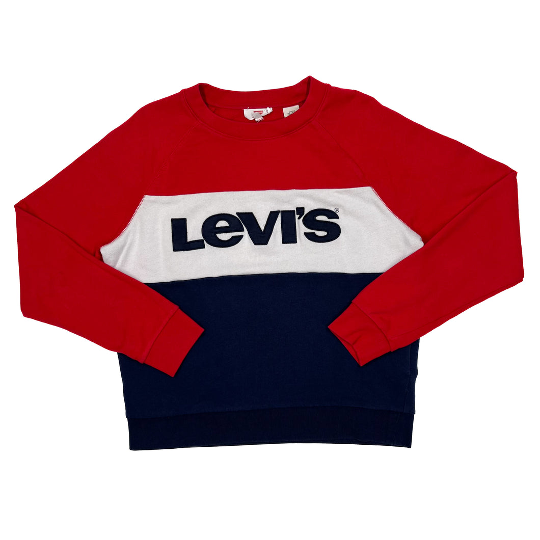 LEVI’S Colour Block Embroidered Big Spellout Crewneck Sweatshirt