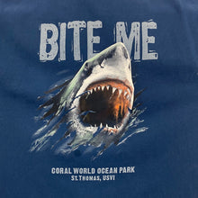 Load image into Gallery viewer, BITE ME “Coral World Ocean Park” Shark Marine Souvenir Graphic T-Shirt
