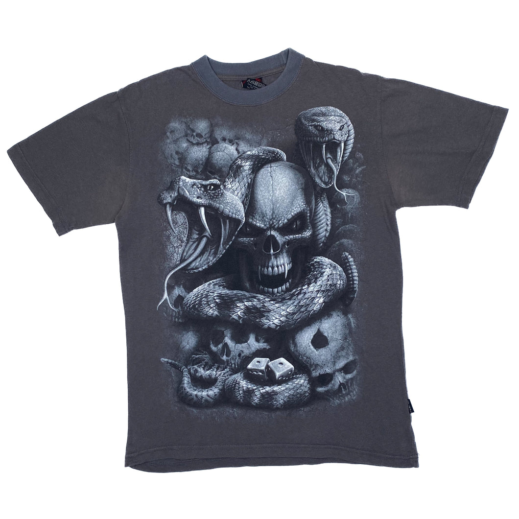 SPIRAL Gothic Horror Skull Snake Dice Graphic T-Shirt