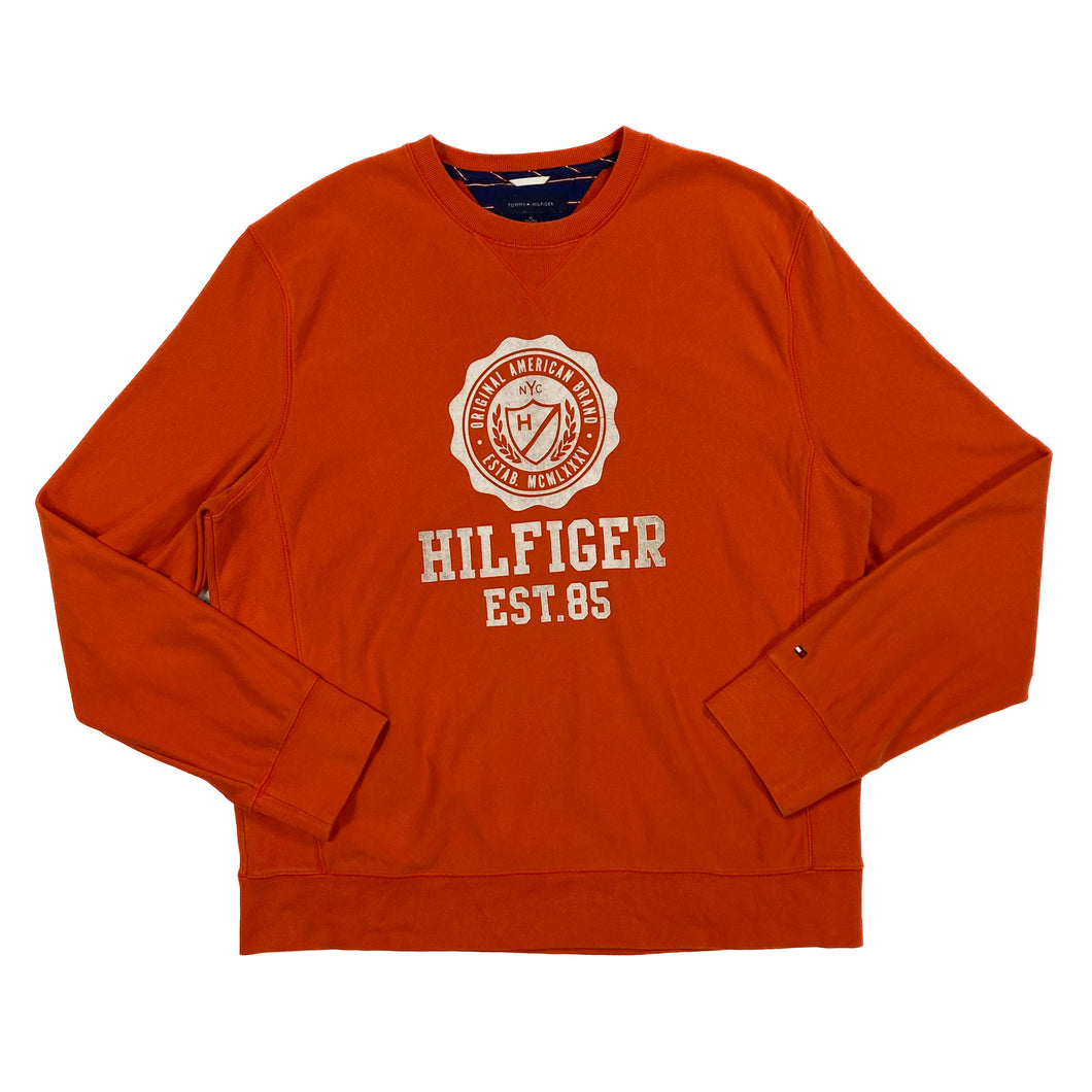 TOMMY HILFIGER Classic Logo Spellout Graphic Crewneck Sweatshirt