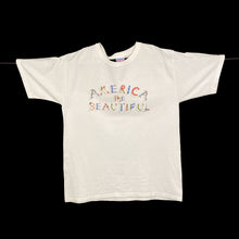Load image into Gallery viewer, AMERICA THE BEAUTIFUL Floral Spellout Souvenir Graphic Single Stitch T-Shirt
