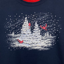 Load image into Gallery viewer, MORNING SUN Winter Snow Robin Double Collar Sweatshirt
