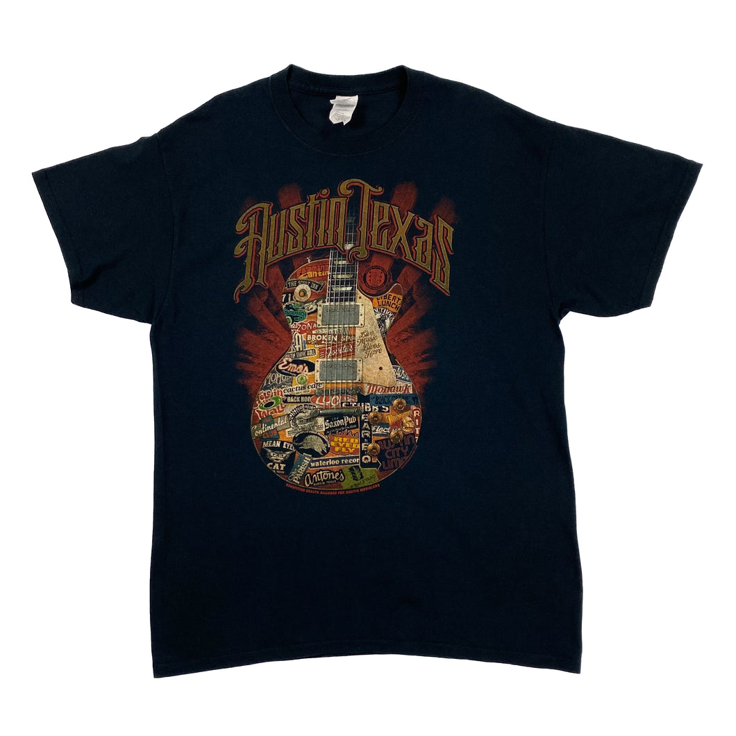 AUSTIN TEXAS Guitar Souvenir Spellout Graphic T-Shirt