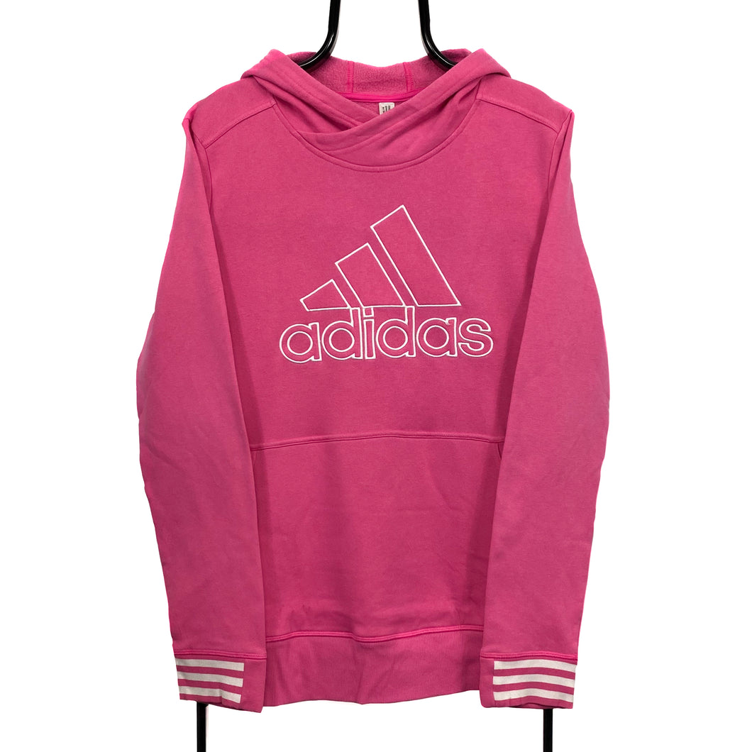 ADIDAS Classic Embroidered Big Logo Spellout Pullover Hoodie