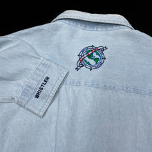 Load image into Gallery viewer, Vintage 90’s HARD ROCK CAFE “Whistler” Embroidered Souvenir Long Sleeve Denim Shirt
