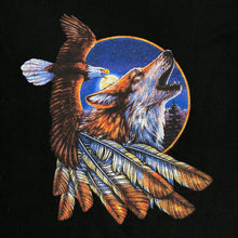 Load image into Gallery viewer, WORLD PROMOWEAR Gothic Howling Wolf Eagle Nature Wildlife Graphic T-Shirt
