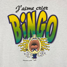 Load image into Gallery viewer, J’AIME CRIER BINGO (1996) Cartoon Spellout Graphic T-Shirt

