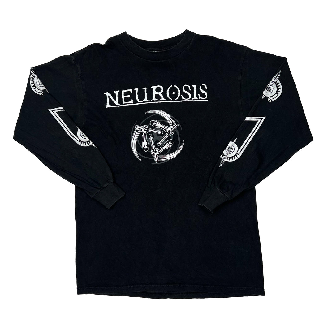 Vintage 90’s Tultex NEUROSIS Sickle Sludge Heavy Metal Band Long Sleeve T-Shirt
