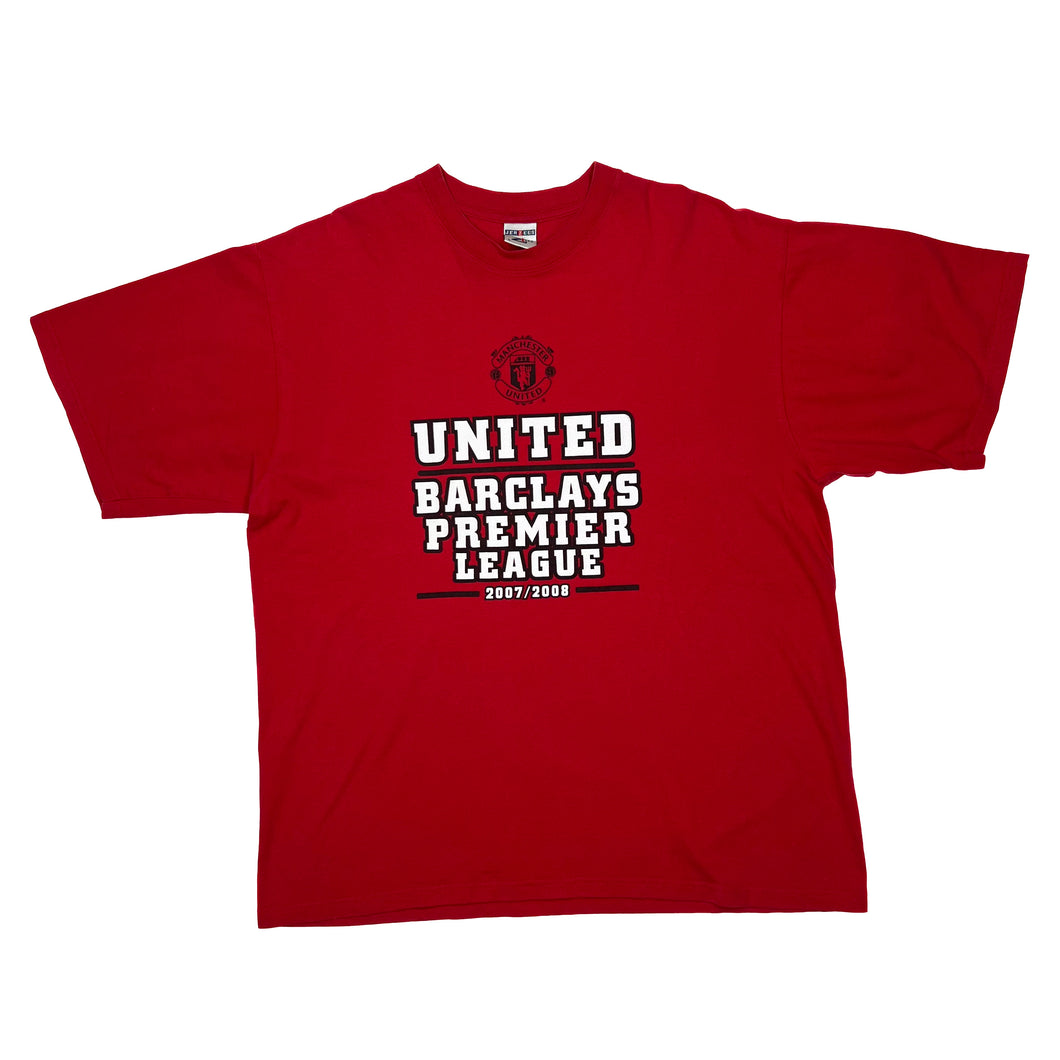 MANCHESTER UNITED FC “2007/2008 Champions” Football Souvenir Graphic T-Shirt