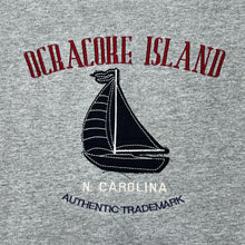 Load image into Gallery viewer, OCRACOKE ISLAND “N Carolina” Embroidered Souvenir Spellout Graphic T-Shirt

