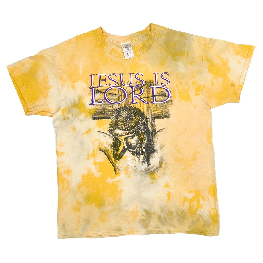 JESUS IS LORD Religious Souvenir Spellout Graphic Tie Dye T-Shirt