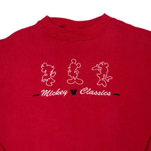 Load image into Gallery viewer, Disney “MICKEY CLASSICS” Embroidered Character Spellout Crewneck Sweatshirt
