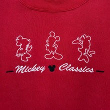 Load image into Gallery viewer, Disney “MICKEY CLASSICS” Embroidered Character Spellout Crewneck Sweatshirt

