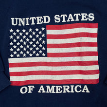 Load image into Gallery viewer, Hanes UNITED STATES OF AMERICA USA Flag Souvenir Graphic Crewneck Sweatshirt
