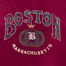 Load image into Gallery viewer, BOSTON “Massachusetts” Tartan Check Souvenir Spellout Graphic Single Stitch T-Shirt
