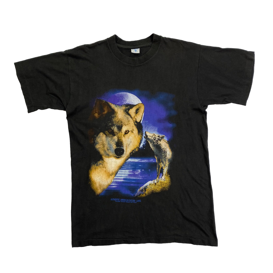LE CUGNE SPORTIF Gothic Wolf Animal Nature Graphic Single Stitch T-Shirt