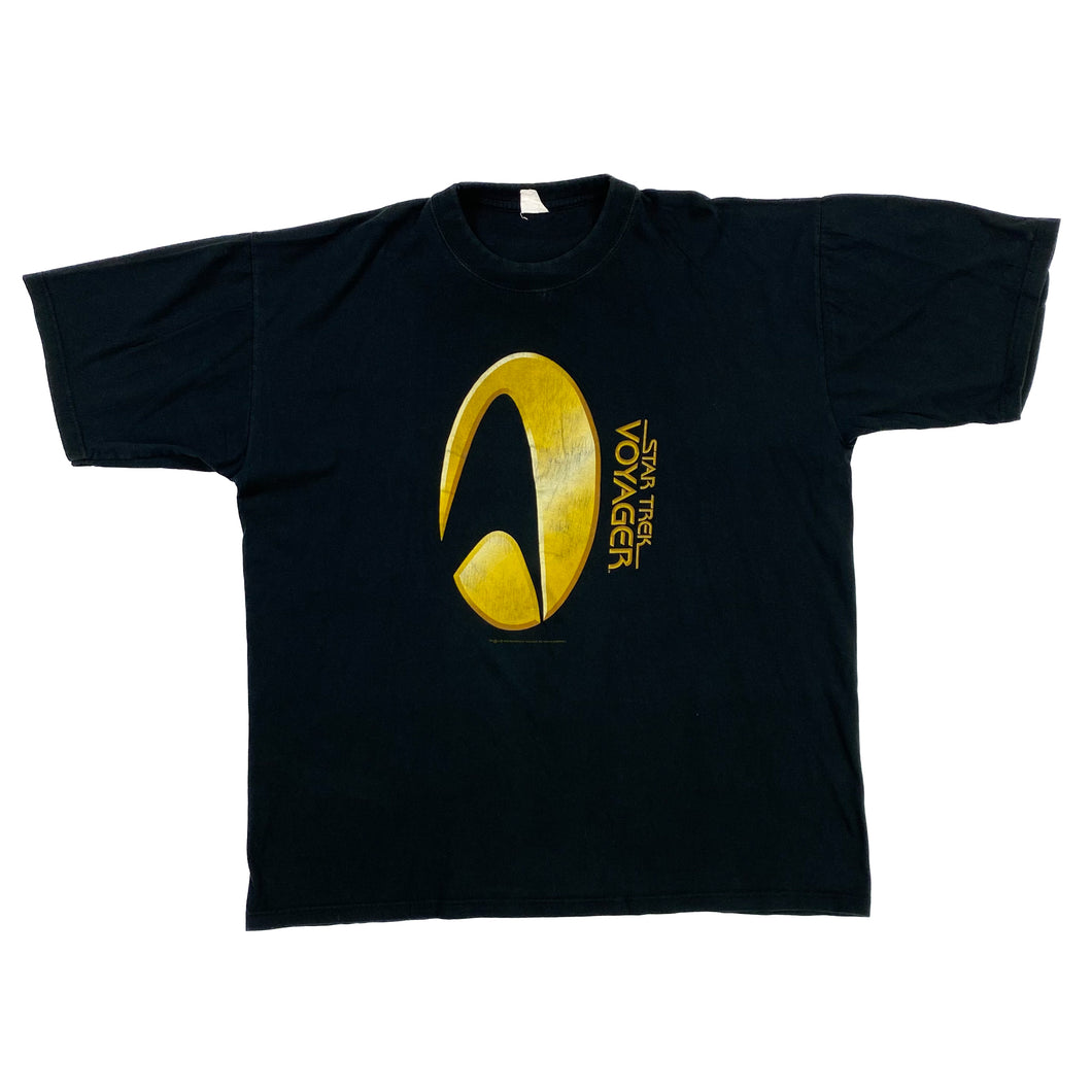 STAR TREK VOYAGER (1998) Sci-Fi TV Movie Spellout Graphic T-Shirt