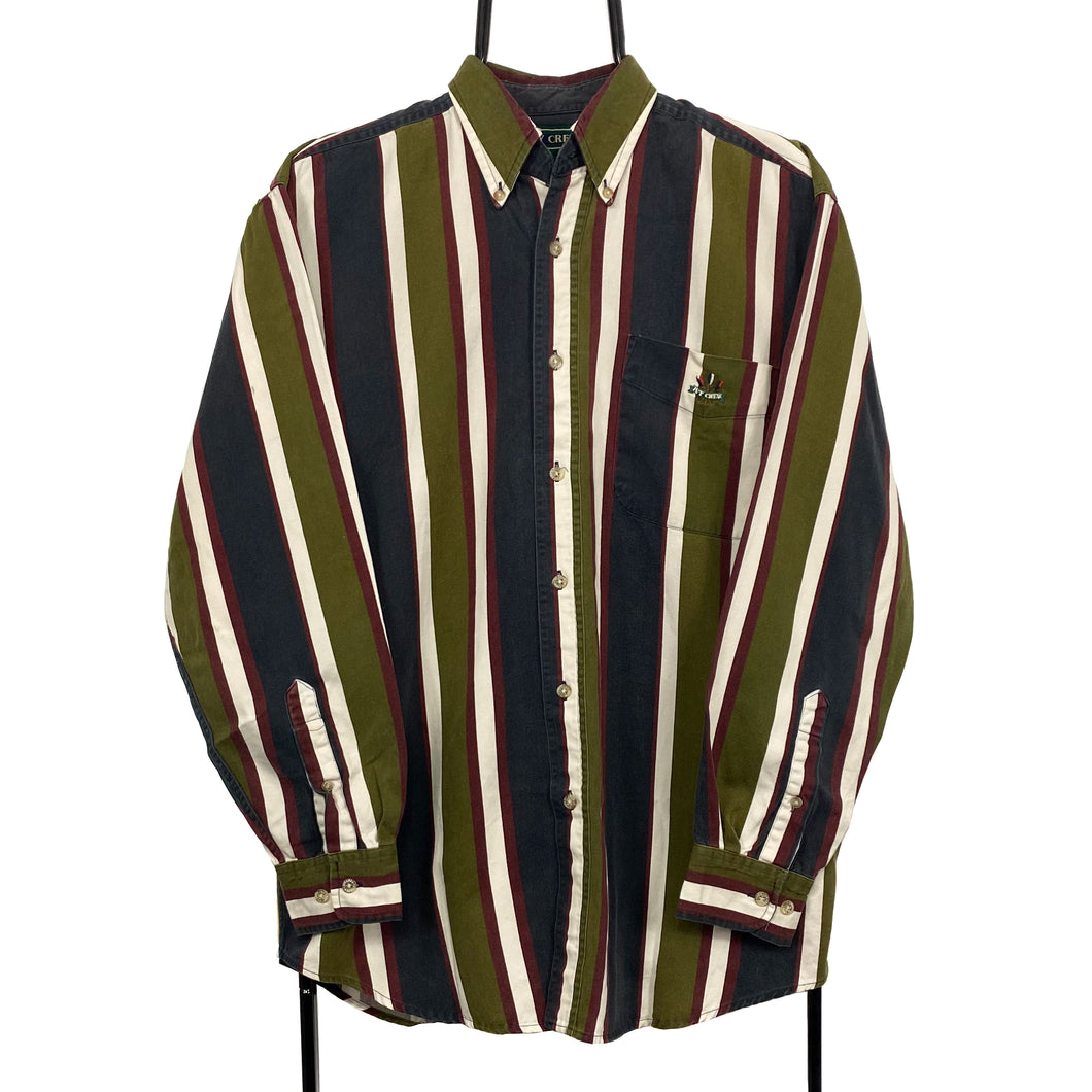 IVY CREW Bold Colour Block Multi Striped Button-Up Long Sleeve Shirt