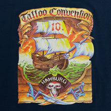 Load image into Gallery viewer, TATTOO CONVENTION 10 (2005) “Hamburg” Tattoo Biker Souvenir Graphic T-Shirt
