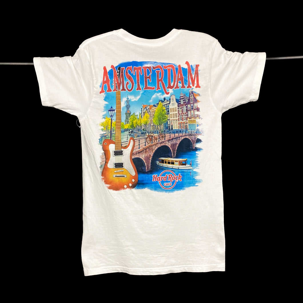 HARD ROCK CAFE “Amsterdam” Souvenir Graphic Logo Spellout T-Shirt