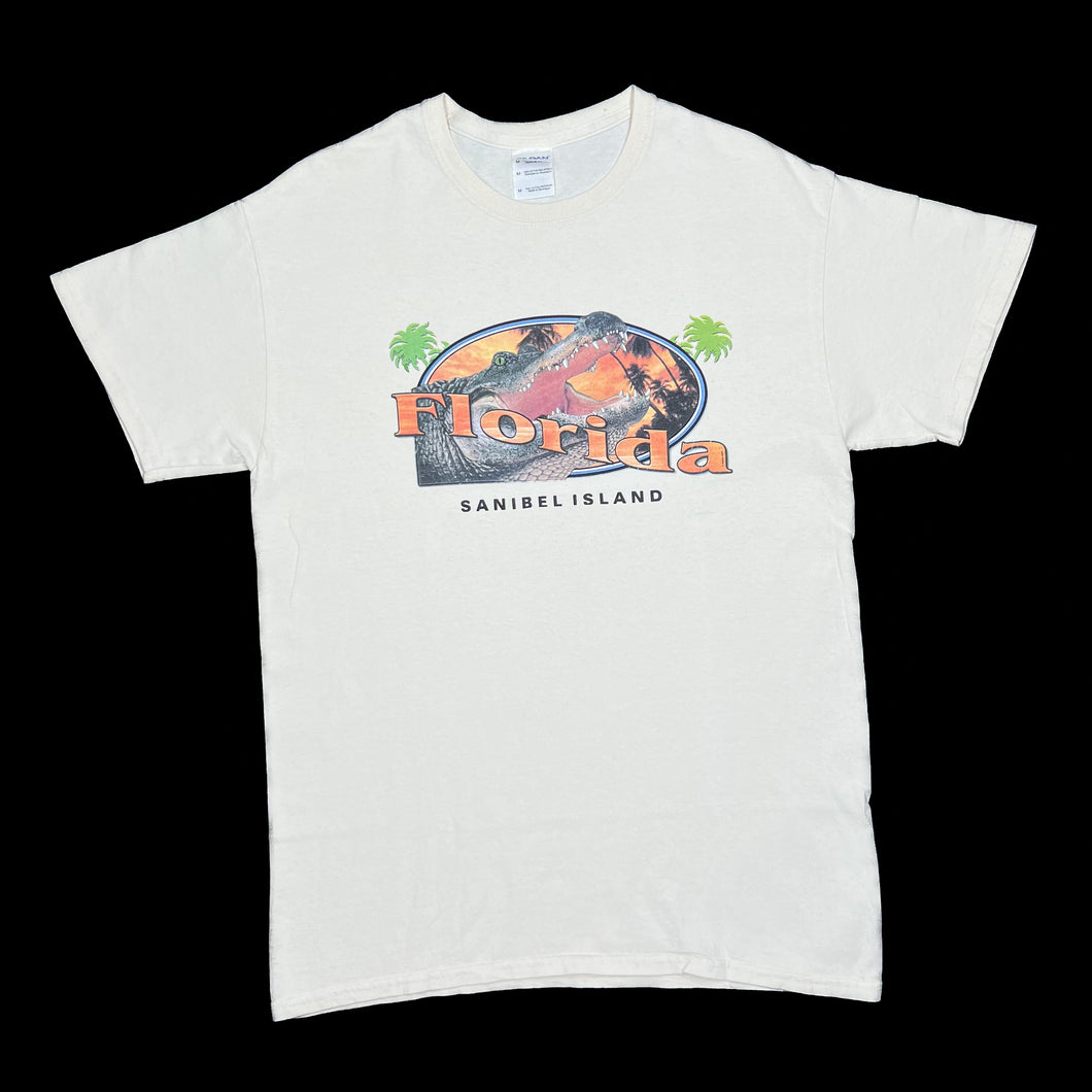 FLORIDA “Sanibel Island” Crocodile Souvenir Spellout Graphic T-Shirt
