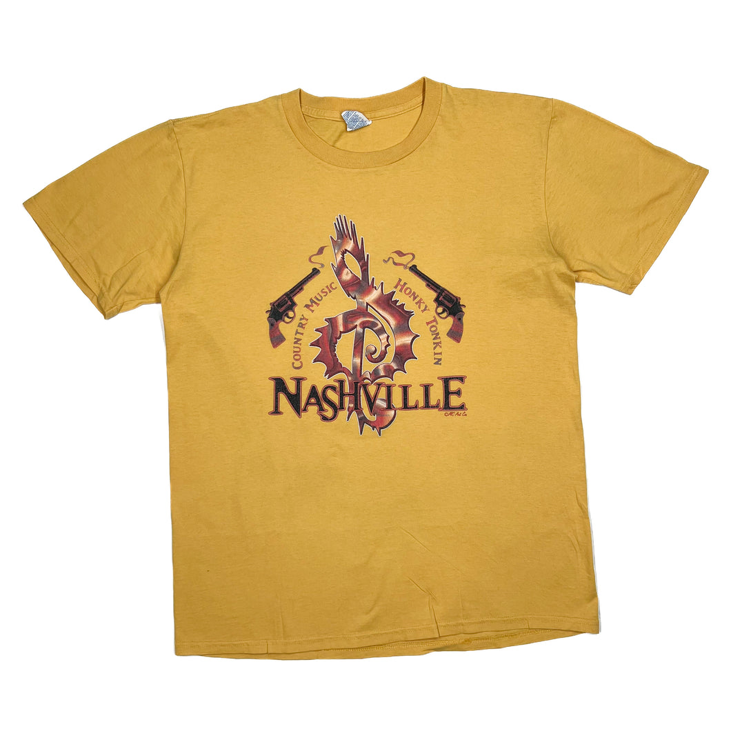 NASHVILLE “Country Music Honky Tonkin” Souvenir Spellout Graphic T-Shirt